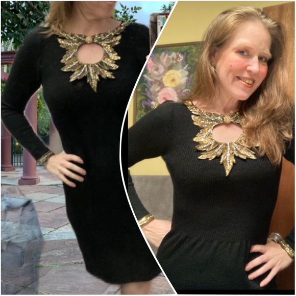 Show Stopping Vintage Sweater Dress - Picture 1 of 10